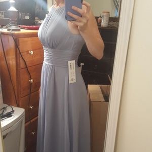Dusty Blue Azazie "Bonnie" Dress